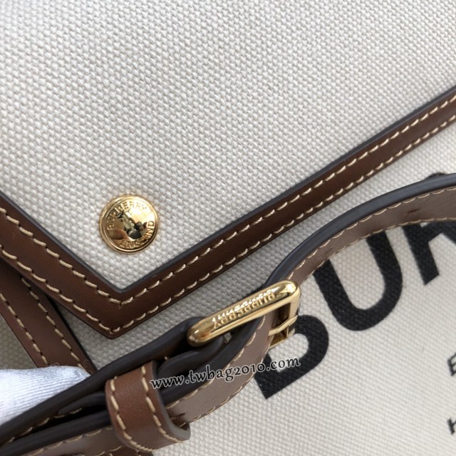 Burberry專門店新款大號41cm撲克包 巴寶莉焦糖咖啡奶油白手提托特包 yxb1105